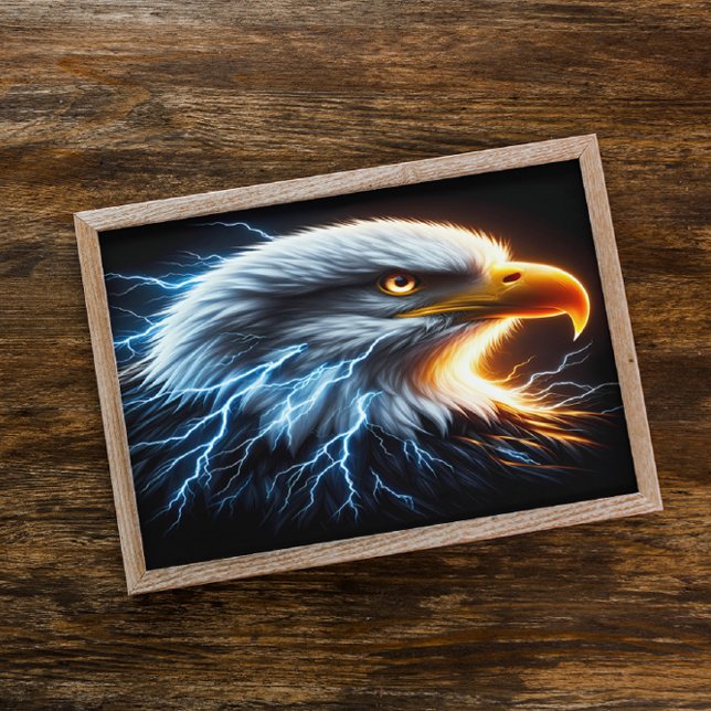 Majestic Eagle Embracing Lightning Poster (Skapare uppladdad)