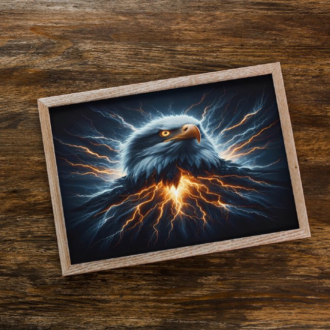 Majestic Eagle Embracing Lightning Poster (Skapare uppladdad)
