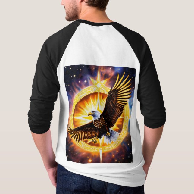 "Majestic Eagle Embroied Cap: Soar in Stil!" T Shirt (Baksida)
