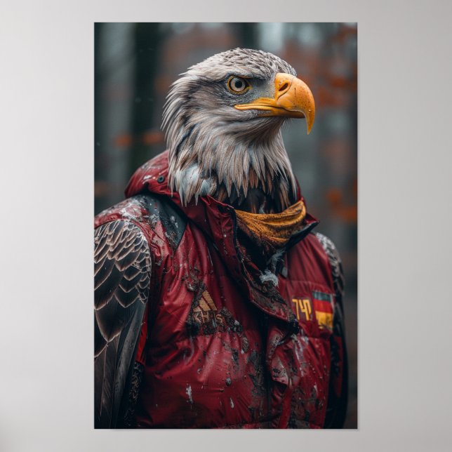 Majestic Eagle Fullt-Body Porträtt Poster (Framsidan)