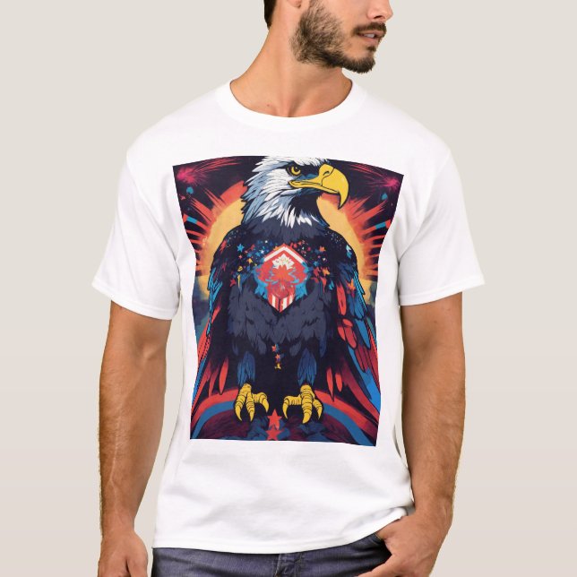 Majestic Eagle Graphic T-shirt Släpp loss din själ (Framsida)