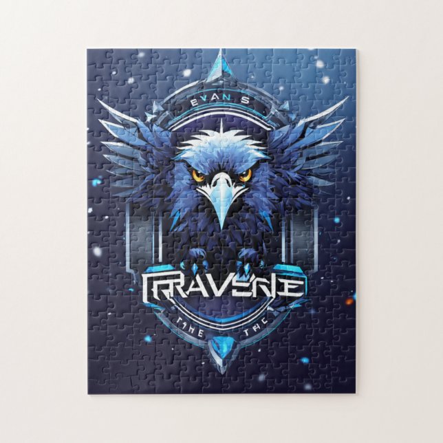 Majestic Eagle Logo Puzzle | Artistic Wildlife Des Pussel (Vertikal)