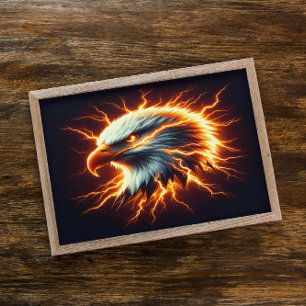 Majestic Eagle, motordrivet i flamma Poster