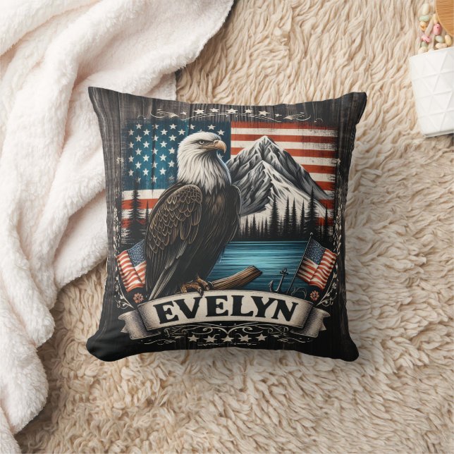 Majestic Eagle over American Ligcape Kudde (Filt)