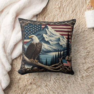 Majestic Eagle Perched Near American Ligcape Kudde