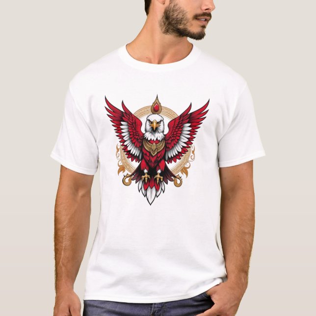 Majestic Eagle Power och Pride Luxury T-Shirt (Framsida)