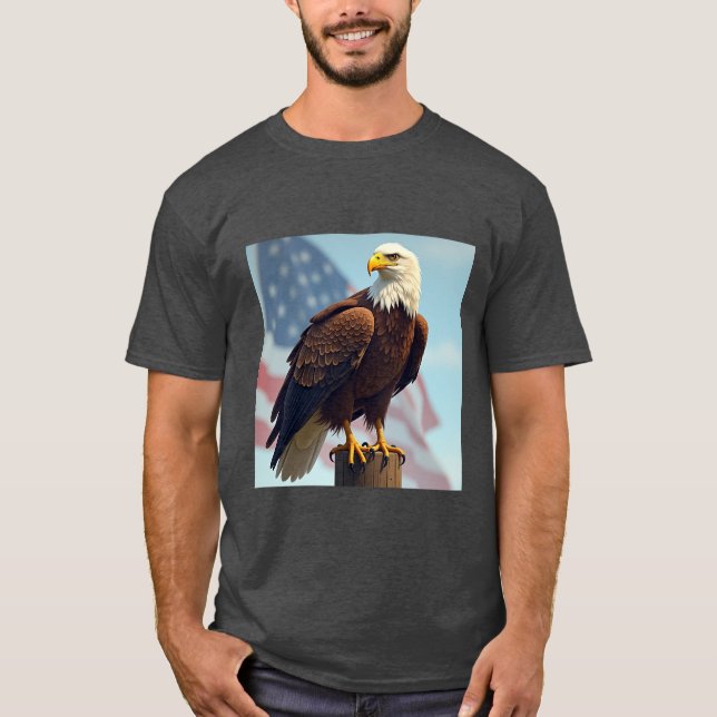 Majestic Eagle Print T-Shirt (Framsida)