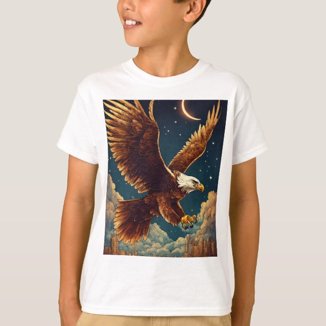 Majestic Eagle Print T-Shirt (Framsida)