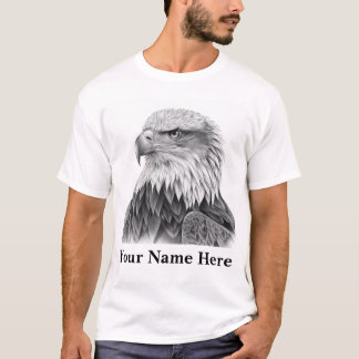 Majestic Eagle Sketch - Hand Drawn Wildlife T Shirt
