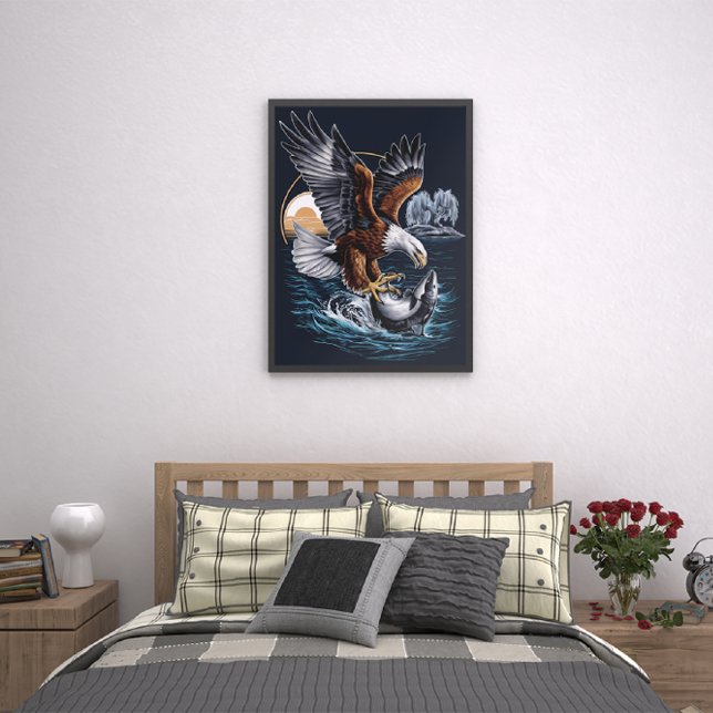 Majestic Eagle som blåser över havsfisk Poster (Skapare uppladdad)