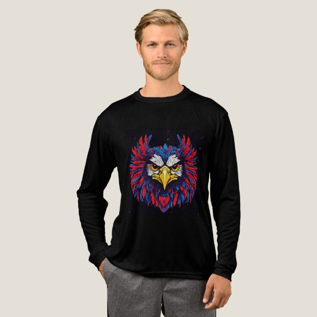 Majestic Eagle TShirt A Burst of Färg & Strength T Shirt (Hel framsida)