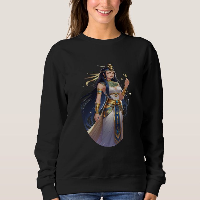 Majestic Egyptian Queen – Premium Anime Style  T Shirt (Framsida)