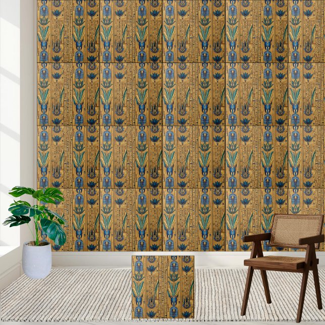 Majestic Egyptian Revival Tile Mönster Kakelplatta (Majestic Egyptian Revival Tile Pattern)