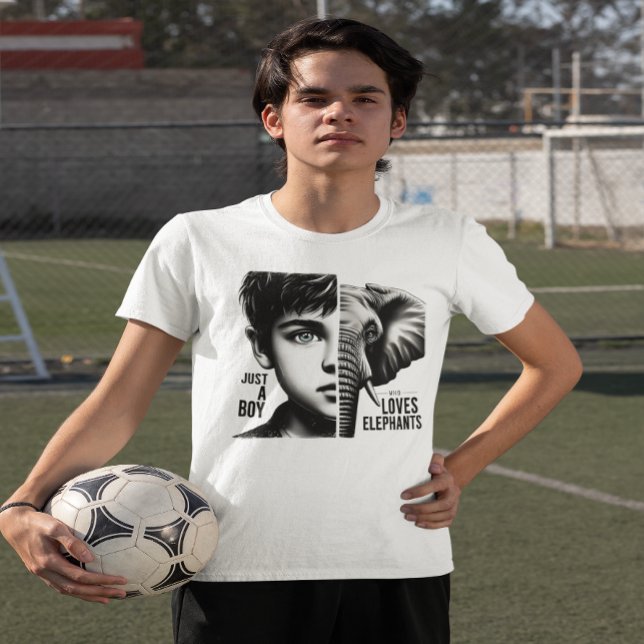 Majestic Elephant-Boy Harmony Porträtt T Shirt (Skapare uppladdad)