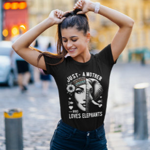 Majestic Elephant-Human Harmony Porträtt T Shirt