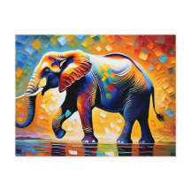 Majestic Elephant i Vibrant Hues