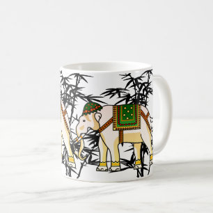 Majestic Elephant in Vild Nature - Indien Kaffemugg