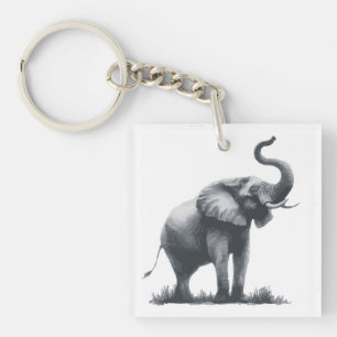 Majestic Elephant med upphöjd trunk
