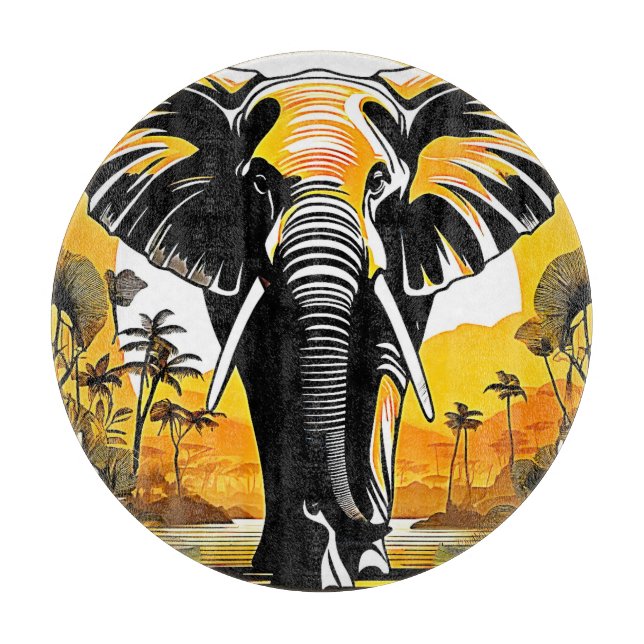 Majestic Elephant Sunset (Framsidan)