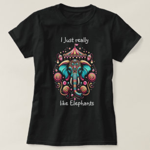 Majestic Elephant under Circus Canopy T Shirt