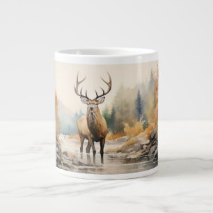 Majestic Elk: Omanipulerad skönhet i Vilden Jumbo Mugg