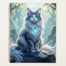 **Majestic Fantasy Cat with Mystical Aura – High F