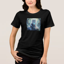 **Majestic Fantasy Cat with Mystical Aura – High F T Shirt