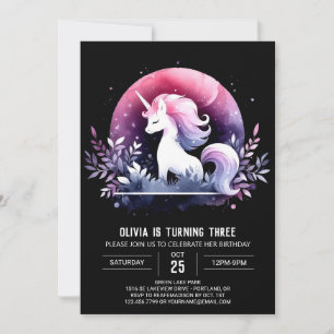 Majestic Fantasy Horse Birthday Inbjudningar