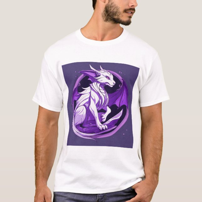 Majestic Fire Guardian Dragon T-shirt (Framsida)