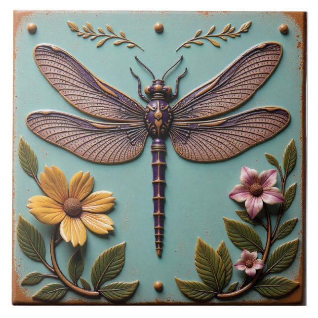 Majestic Flight of Anisoptera Kakelplatta (Framsidan)