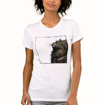 Majestic Fluffy Cat Green Eyes Portrait