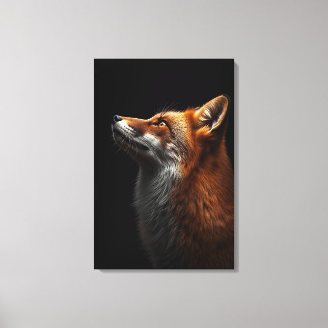 Majestic Fox Portrait, Strength & Royal Confidence Canvastryck (Framsida)