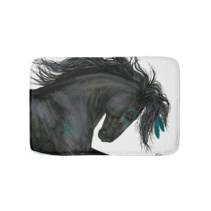 Majestic Friesian Horse by Bihrle Badrumsmatta