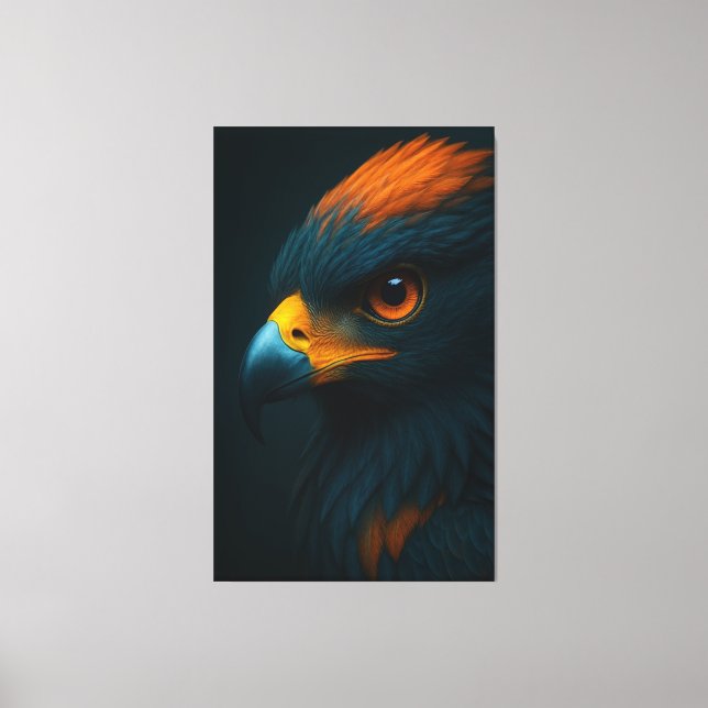 Majestic Gaze - Ultra-Realistic Eagle Porträtt Canvastryck (Framsida)