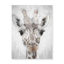 Majestic Giraffe Portrayed Magnetic Card