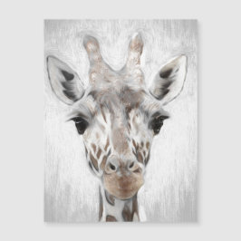 Majestic Giraffe Portrayed Magnetic Card