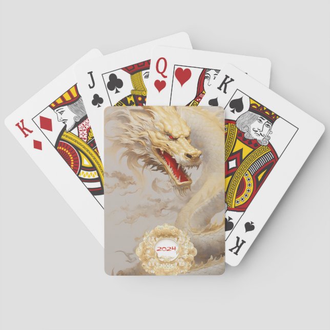 Majestic Golden Dragon och Ivory Casinokort (Baksidan)