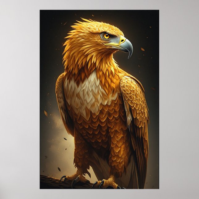 Majestic Golden Eagle Portrait  Poster (Framsidan)