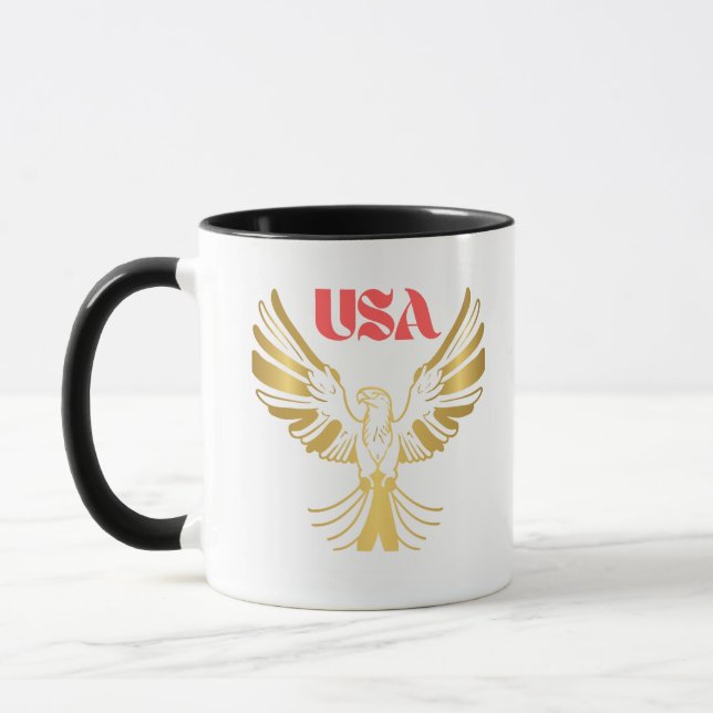 Majestic Golden Eagle USA Emblem Mugg (Vänster)