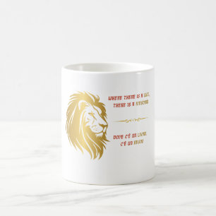 Majestic Golden Lejon Kaffemugg