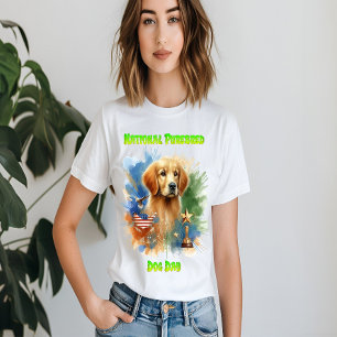 Majestic Golden Retriever with Trophy and Stars T Shirt