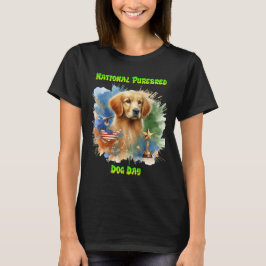 Majestic Golden Retriever with Trophy and Stars T Shirt