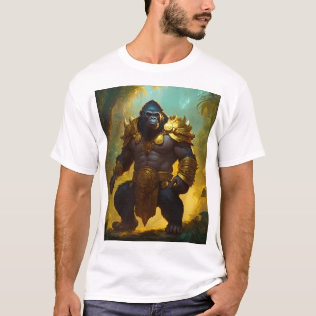 Majestic Gorilla: Kung i Jungle T-Shirt (Framsida)