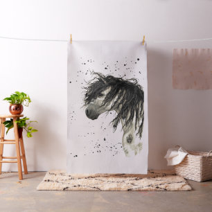 Majestic Grått Horse by Bihrle Fabric Tyg