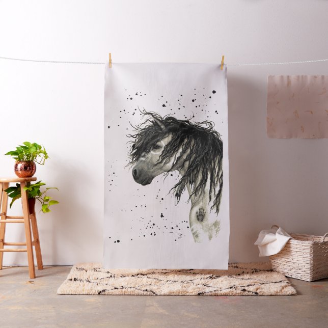 Majestic Grått Horse by Bihrle Fabric Tyg (In Situ)
