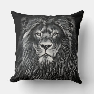 Majestic Grått Lejon Kudde