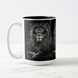 Majestic Grått Lejon Två-Tonad Mugg