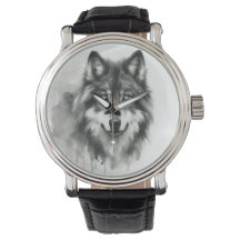 Majestic Grått Varg Stunning Watercolor Wildlife