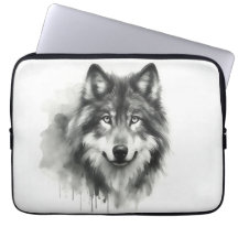 Majestic Grått Varg Stunning Watercolor Wildlife