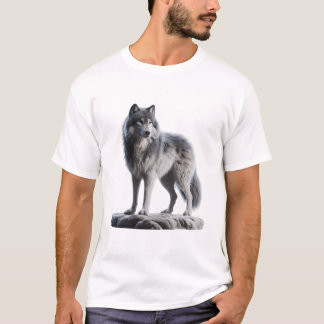 "Majestic Grått Varg - Symbol of Strength and Free T Shirt